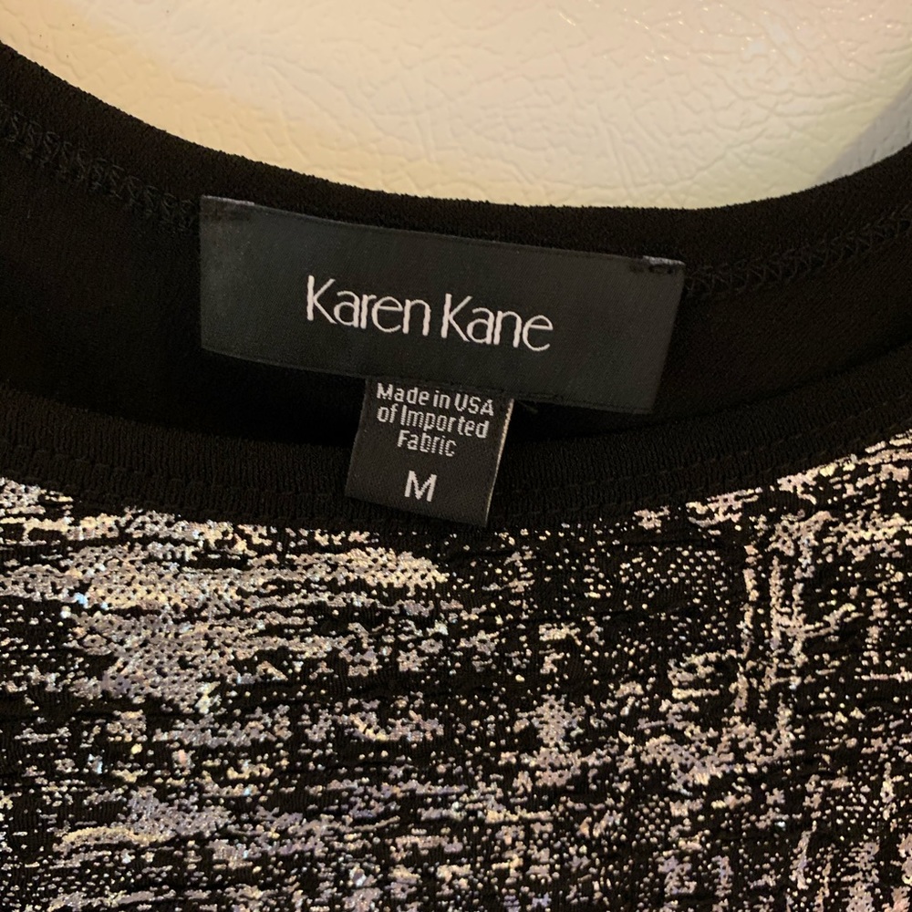 Karen Kane Foil Contrast Knit Top - Picture 4 of 7